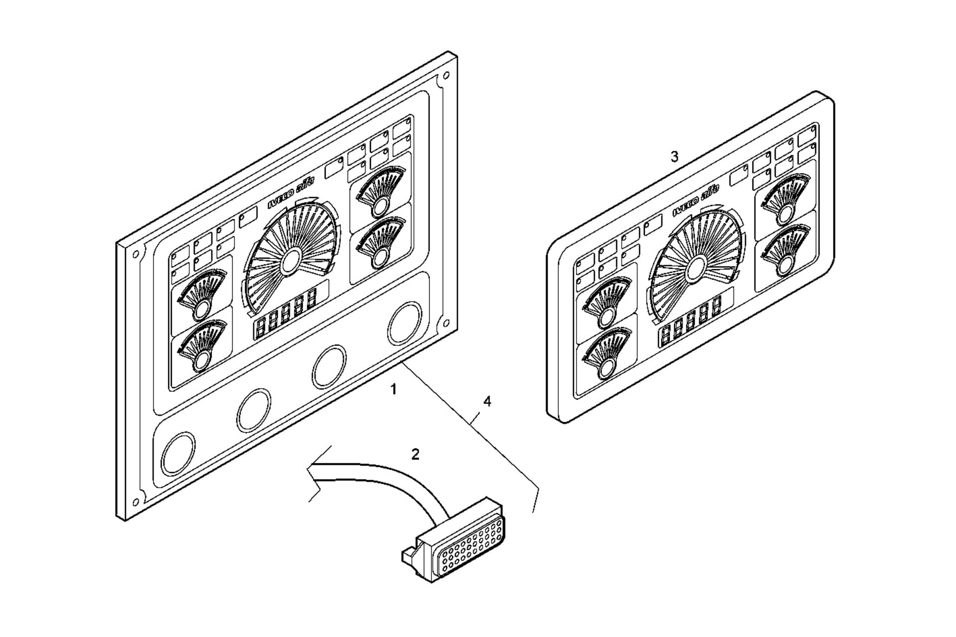 DIGITAL PANEL 12/24V fly 12V-24V analog. + lead ext. 5 mt.