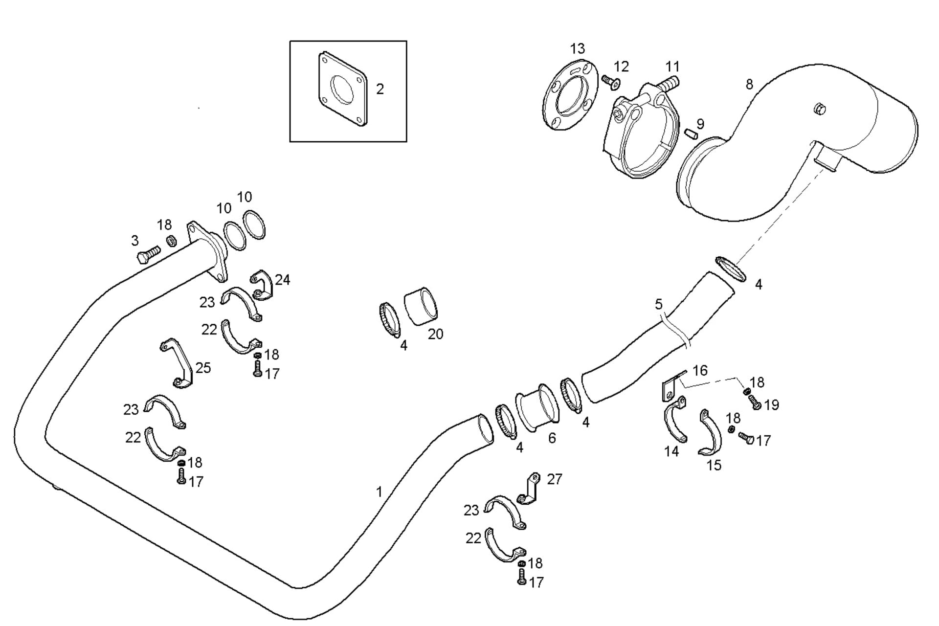 TURNING EXHAUST ELBOW