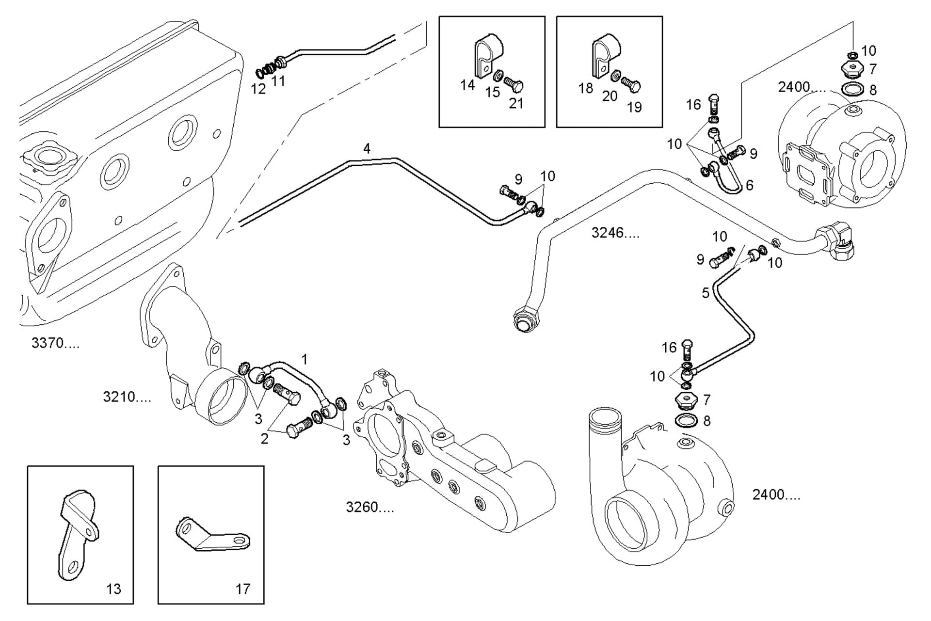 TURBO WATER INLET  PIPE