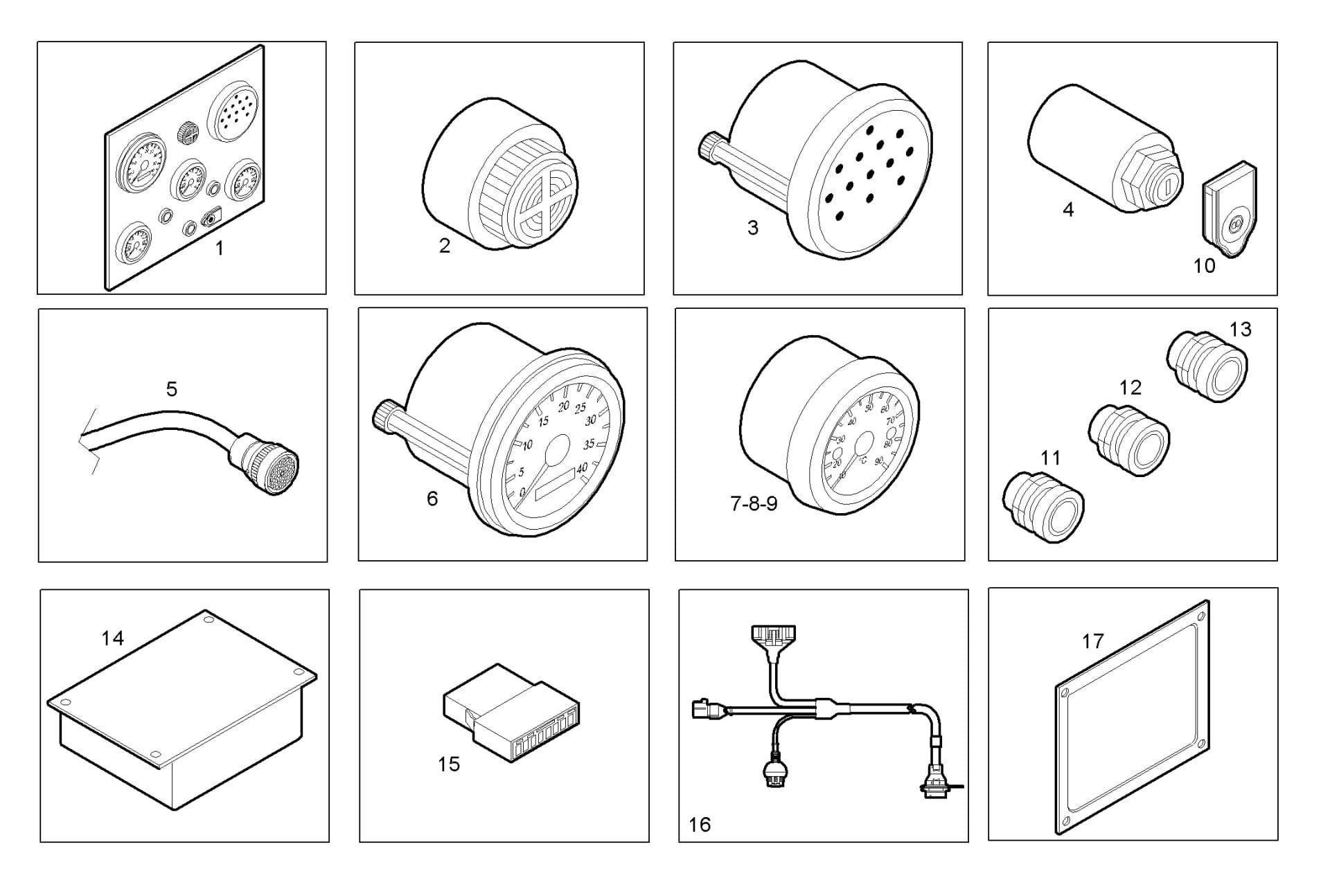 PANEL WITH ELECTRICAL INSTRUMENTS