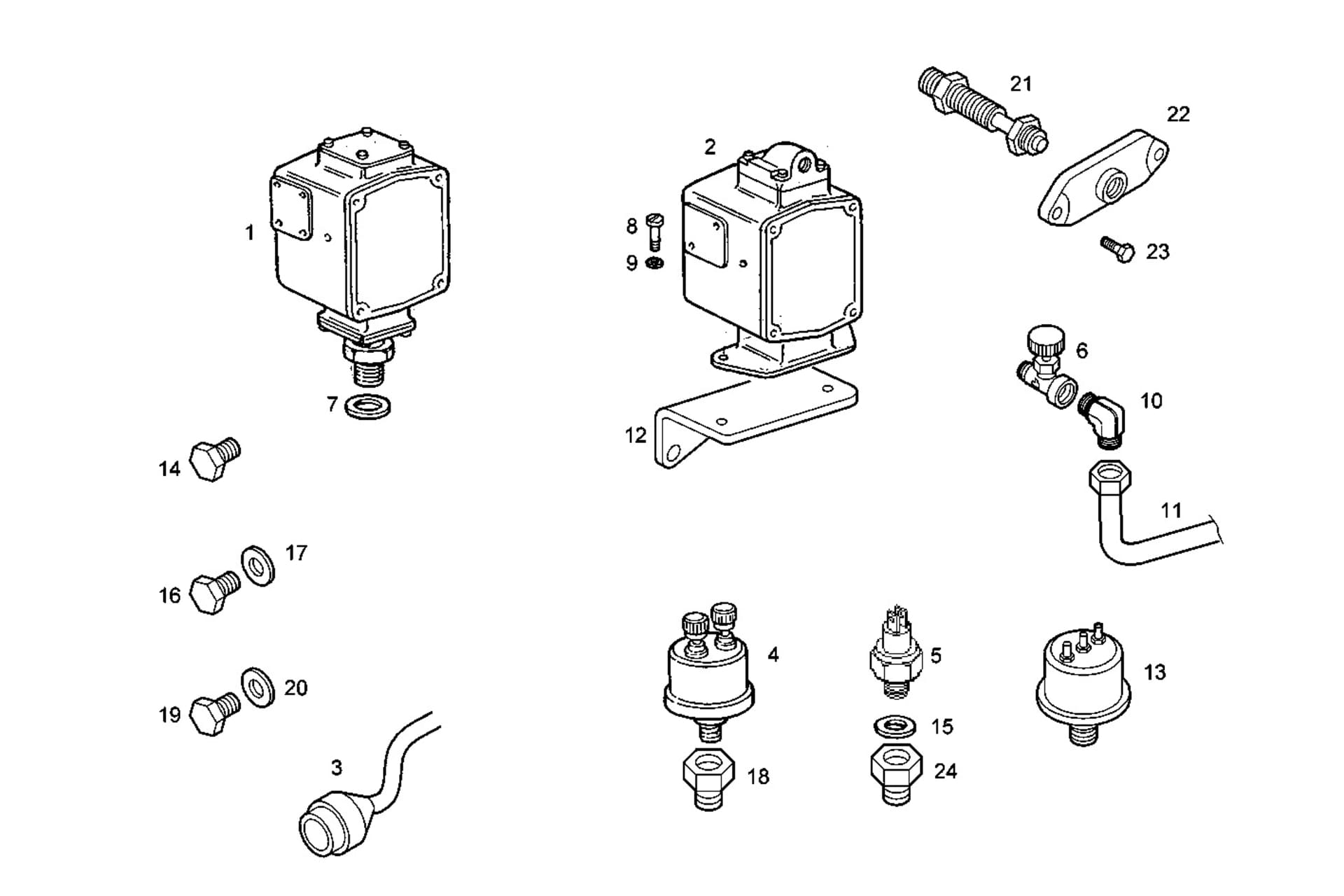 SENDER UNITS ALARMS INSTRUMENT
