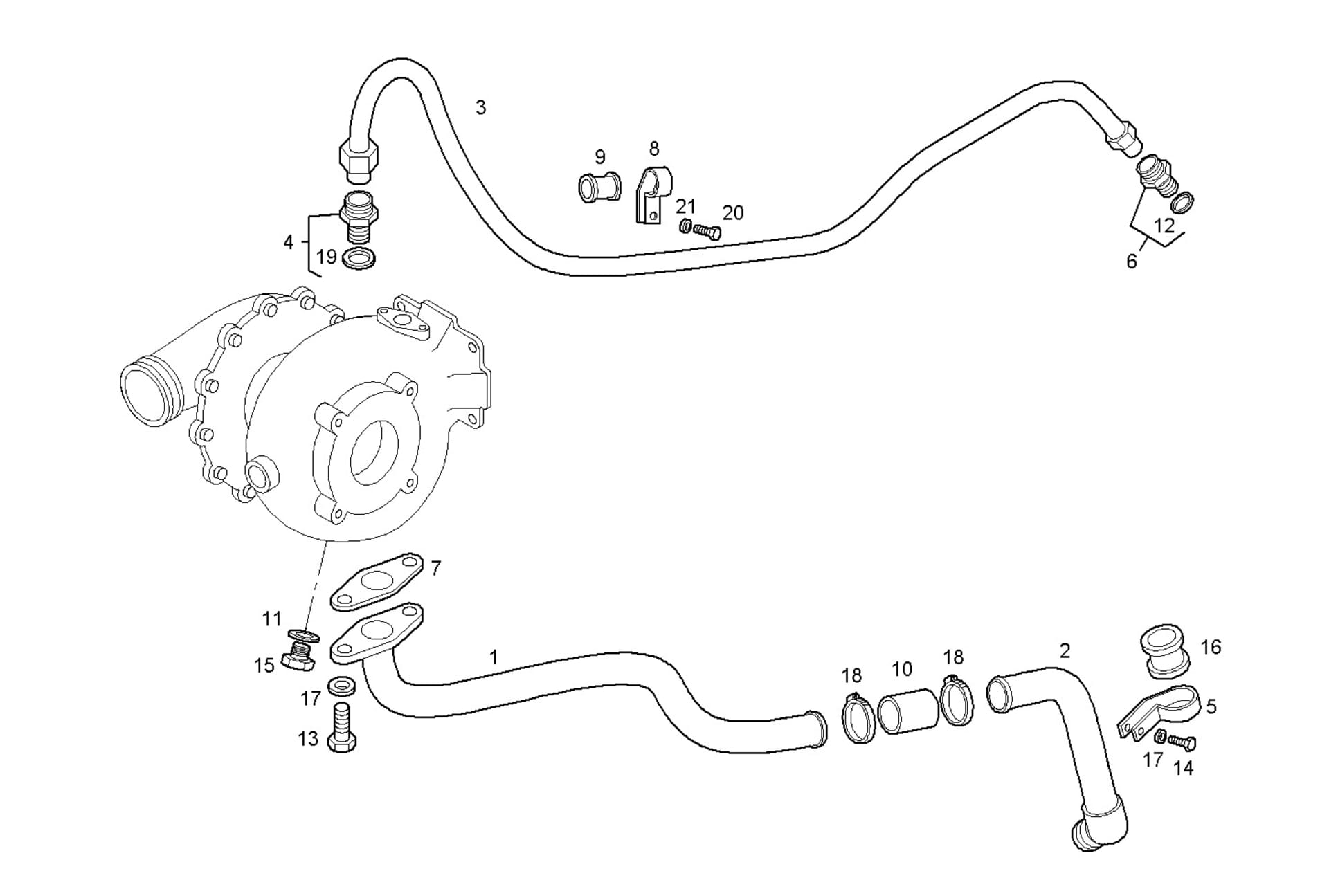 TURBOCHARGER OIL LINES