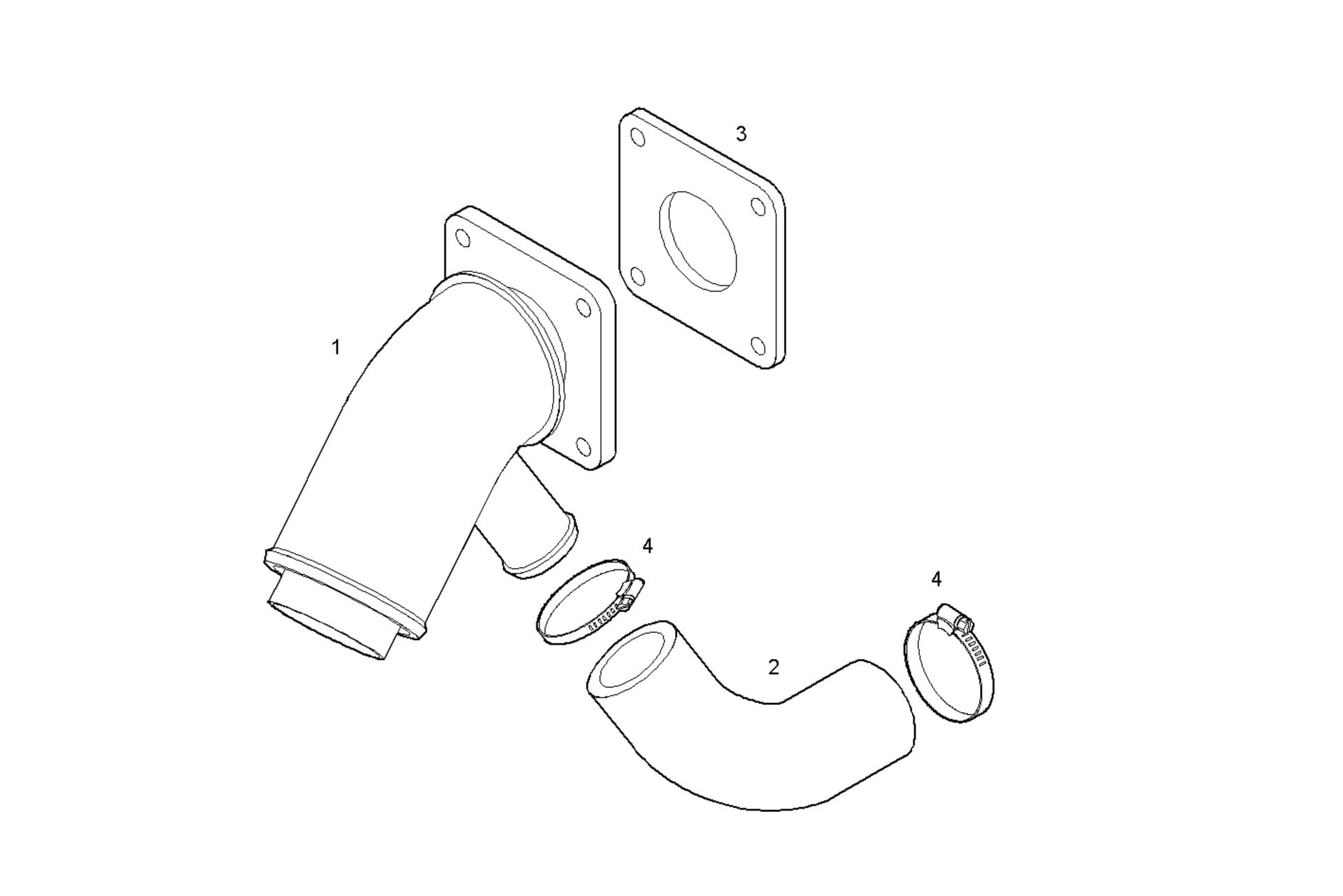 GAS-WATER MIXER WITH STERN OUTLET