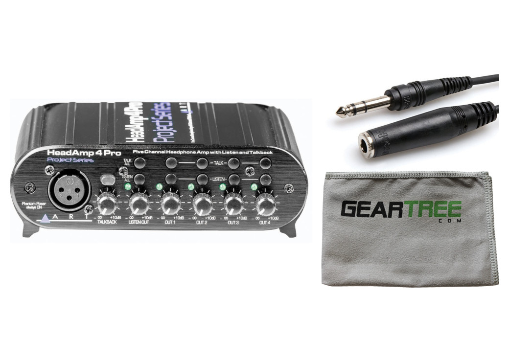 ART Headamp 4 Pro Four Channel Headphone Amp Headamp4w/ cloth and