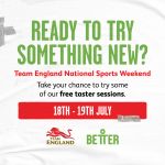 White image with text saying: Ready to try something new? Take your chance to try some of our free taster sessions.