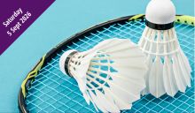 Badminton racket and shuttle
