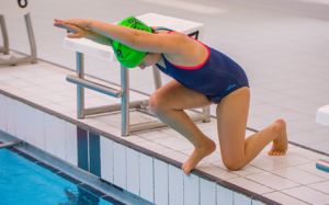 child diving