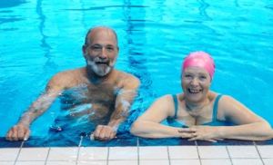 older swimmers in pool