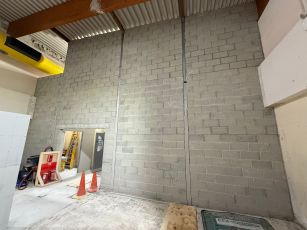The image shows the building work progress in the centre