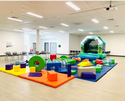 Bouncy Castle and soft play toys with soft matting 
