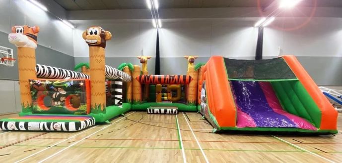 Bouncy Castle in the sports hall at Britannia Leisure Centre
