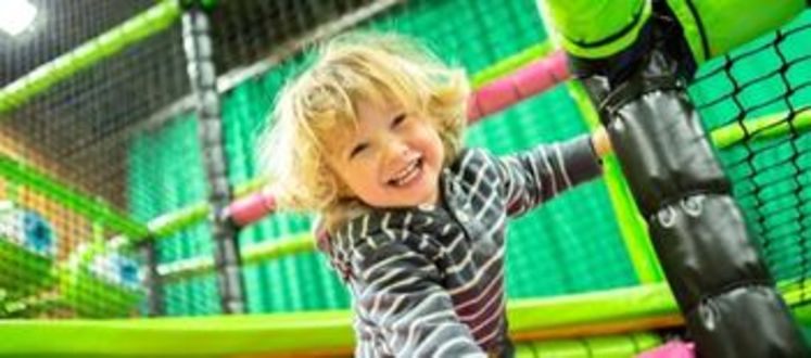 Child having fun in the soft play at Southbury Leisure Centre