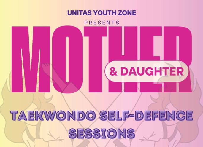 mother and daughter taekwondo