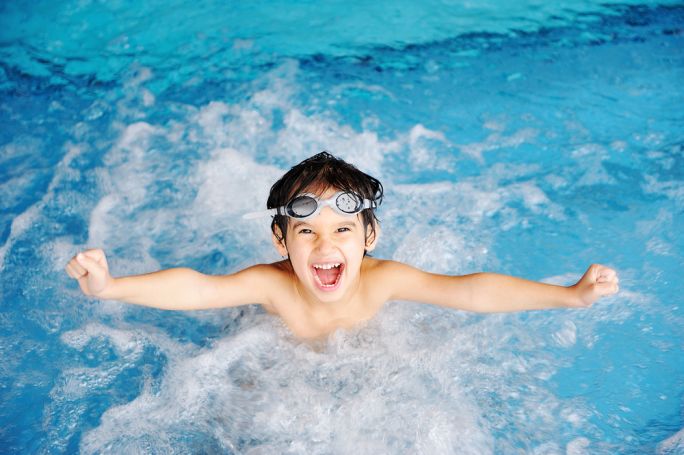 Boy swim