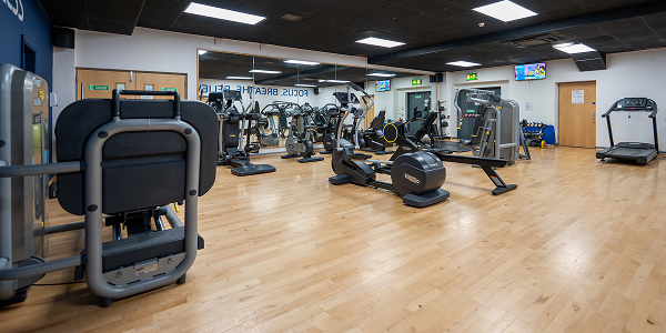 a view of the women's only gym at Belle Vue with exercise machines