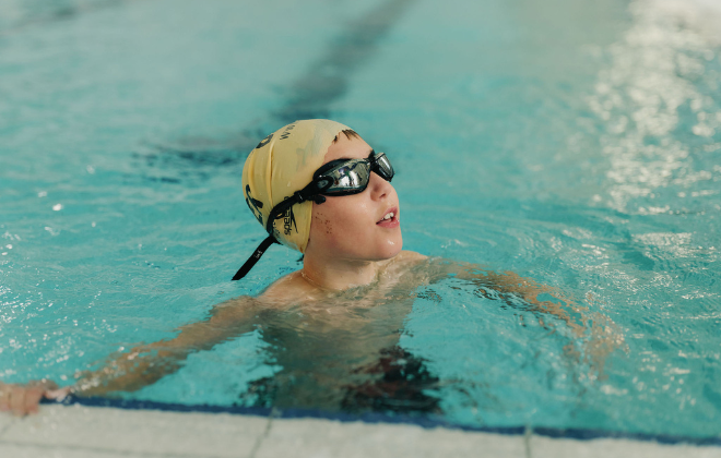 Boy in the pool
