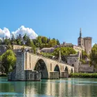 The Pont d'Avignon bridge over the Rhone river in Avignon France