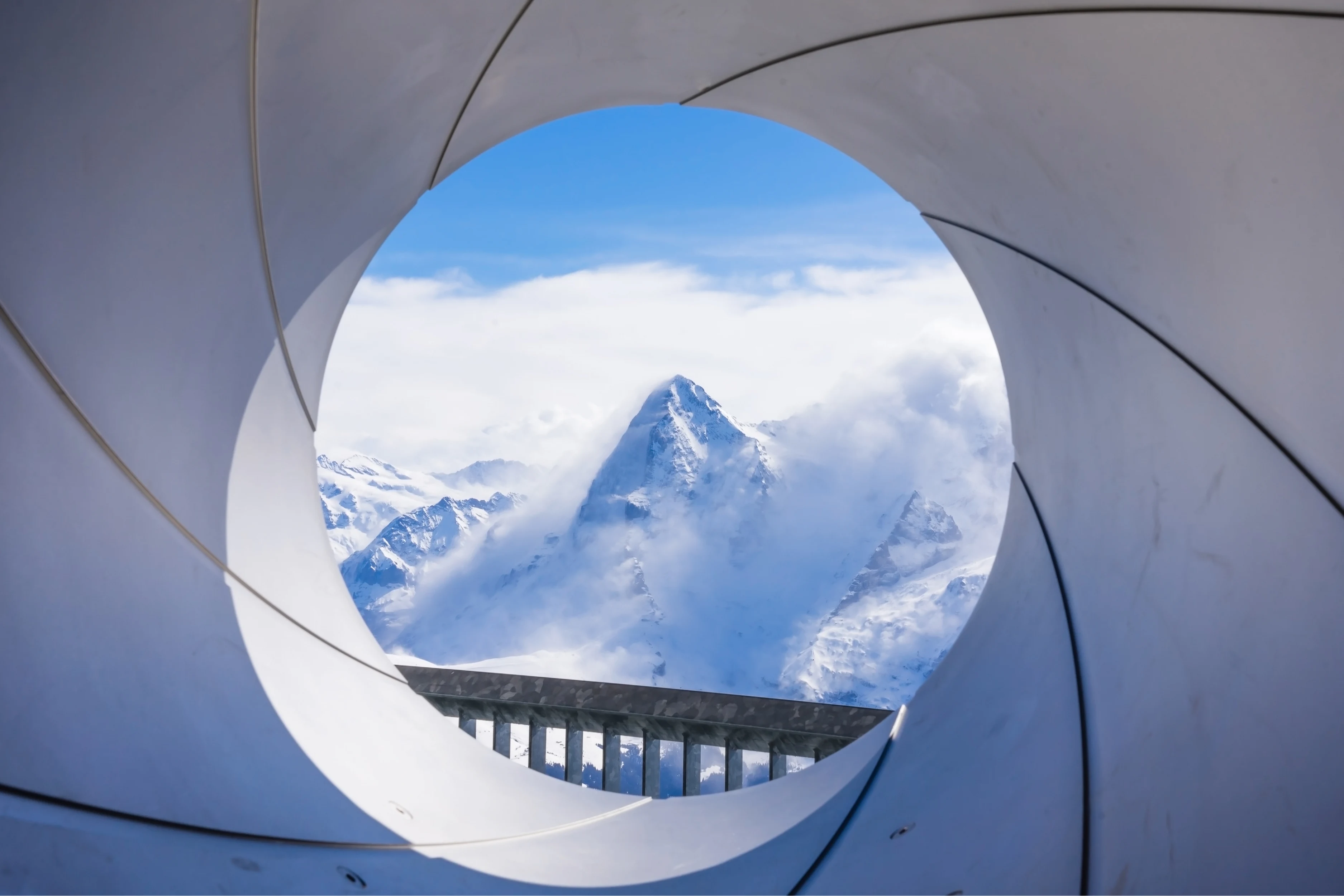 View of Piz Gloria at Schilthorn Summit