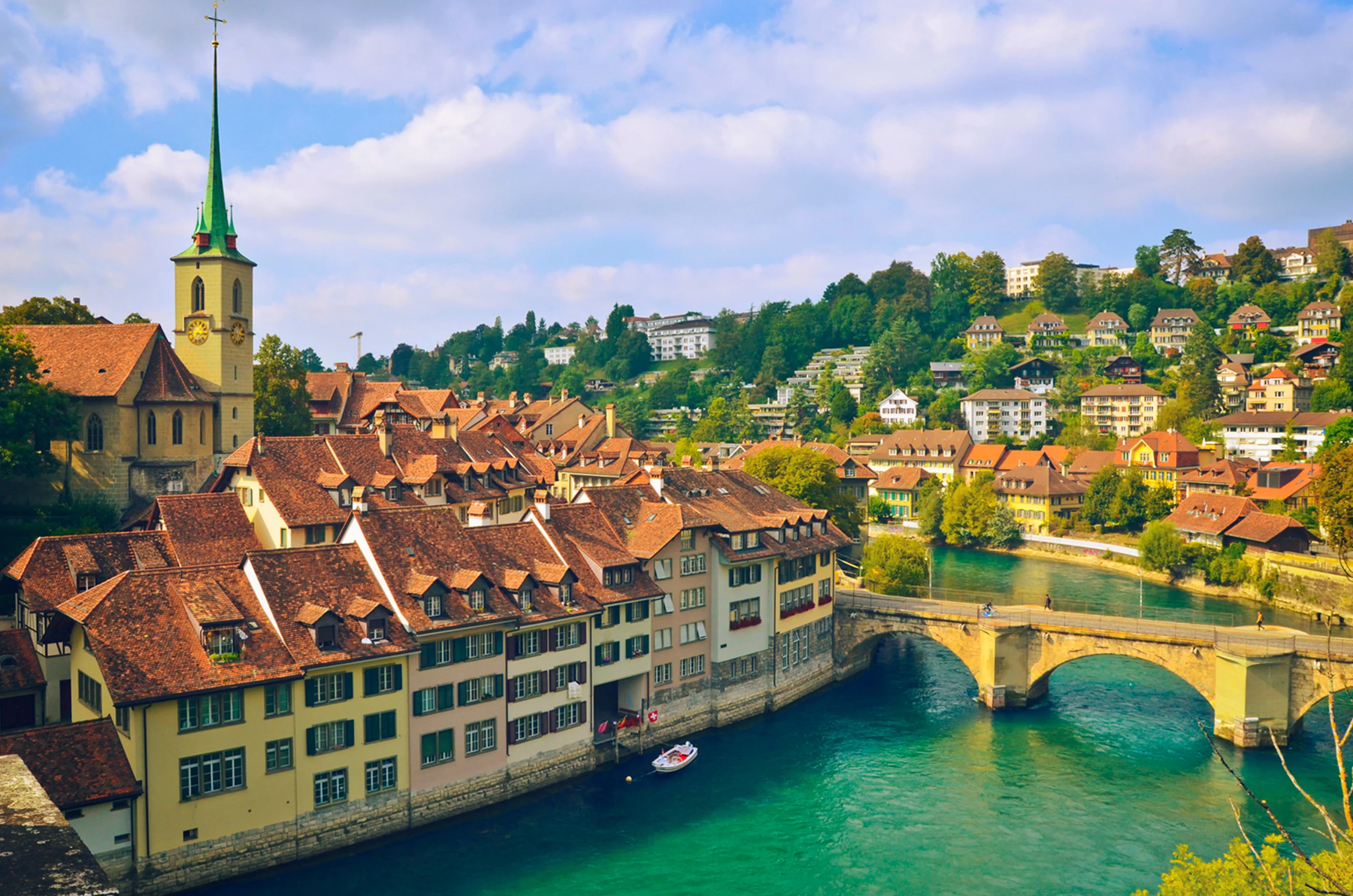 Medieval Buildings in Capital Swiss City of Bern