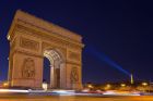 The Arc de Triomphe in Paris at Night