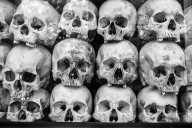 Pile of Skulls in Phnom Penh