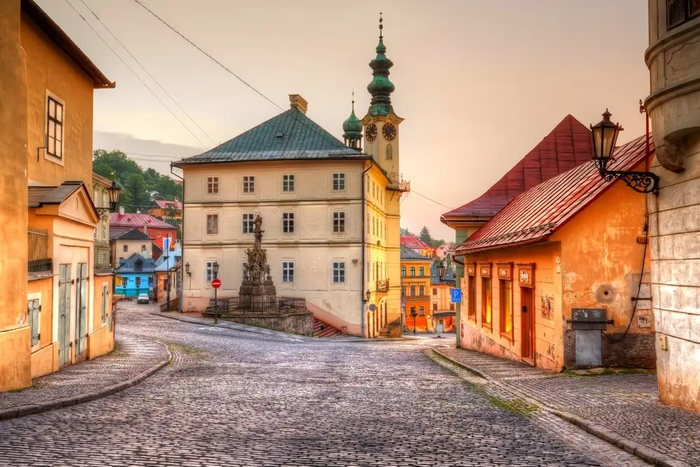 A Cobbled Street with an Eastern Church at the Far End