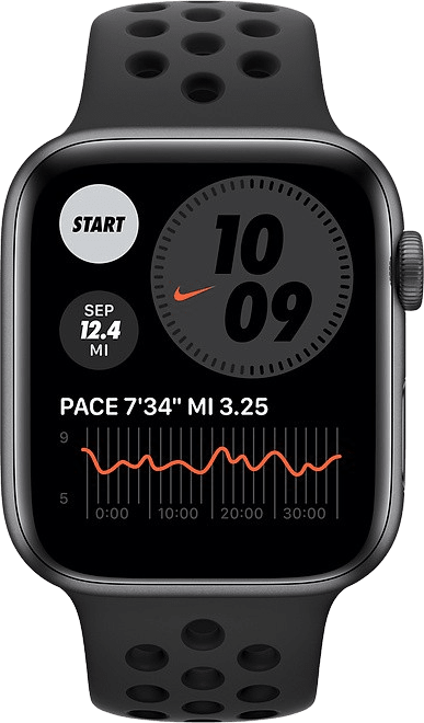 Anthrazit / schwarz Apple Watch Nike Serie 6 GPS + Cellular , 40 mm Aluminium-Gehäuse, Sportarmband.2