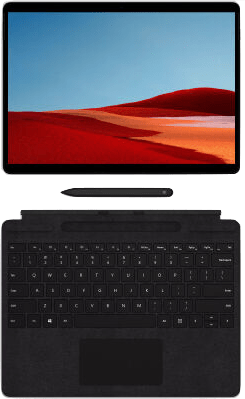 Zwart Microsoft Tablet, Surface Pro X Convertible with Keyboard and Pen (Bundle) - LTE - Windows® 10 Home (64 Bit) - 256GB.3