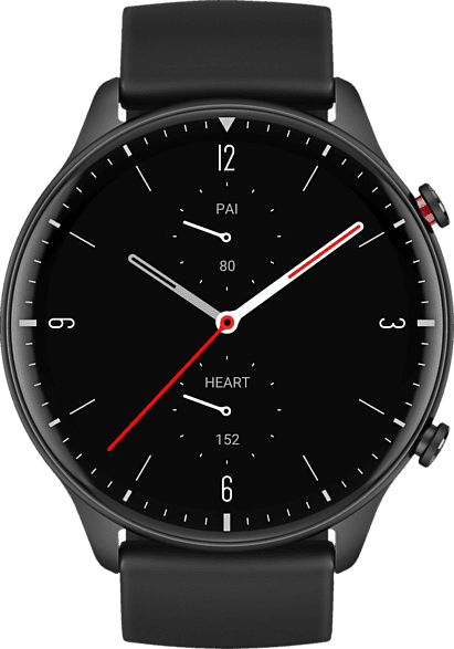 Black Amazfit GTR 2 Smartwatch, 46mm Alumium / Stainless steel case.4