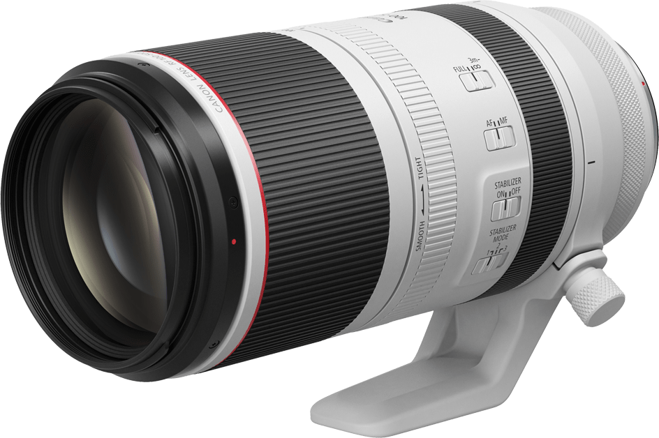 Weiß Canon RF 100-500mm f/4.5-7.1L IS USM Objektiv.1