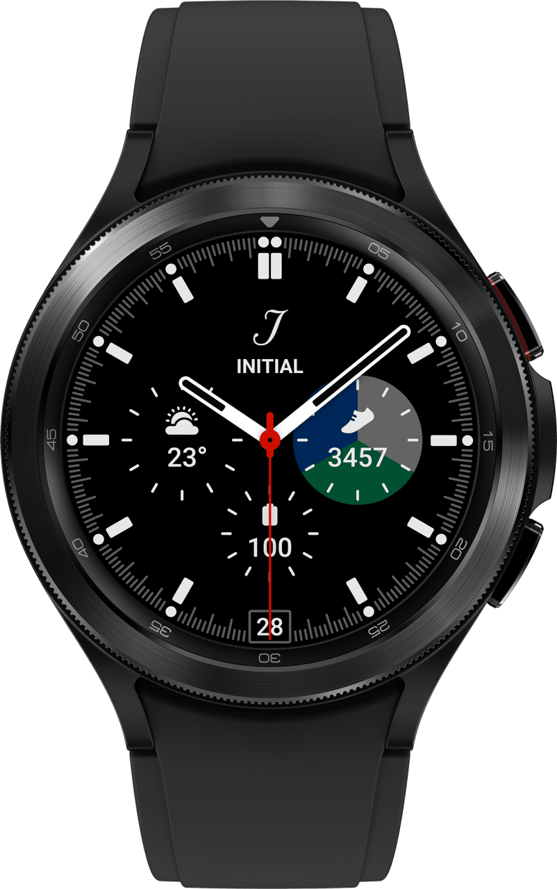 Black Samsung Galaxy Watch4 Classic LTE, Stainless steel case & Sport band, 46mm.3