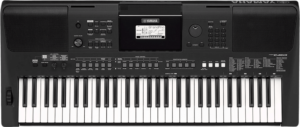Zwart Yamaha PSR-E463 61-toets draagbaar toetsenbord.2
