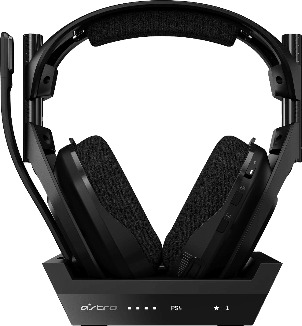 Black ASTRO Gaming A50 Wireless Headphones + Base Station, Gen 4.4