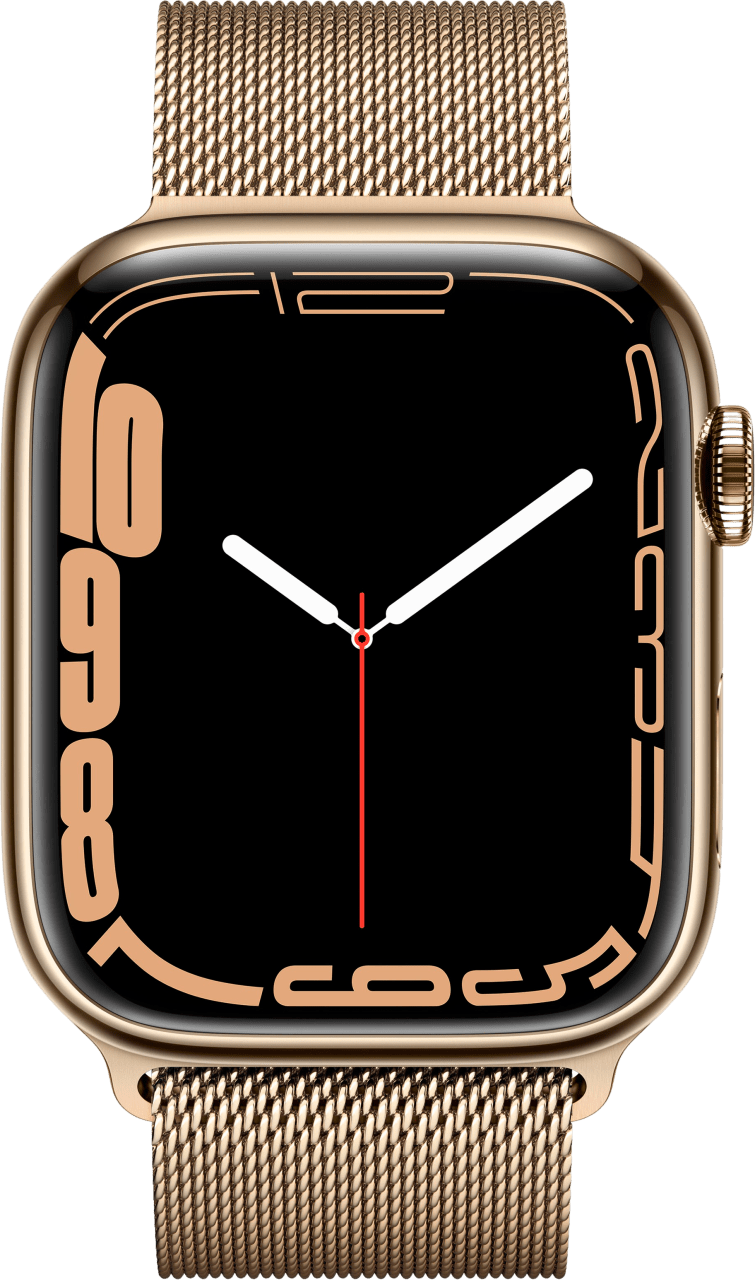 Gold Apple Watch Series 7 GPS + Cellular, 41mm, Stainless Steel Case and Milanese Loop.3