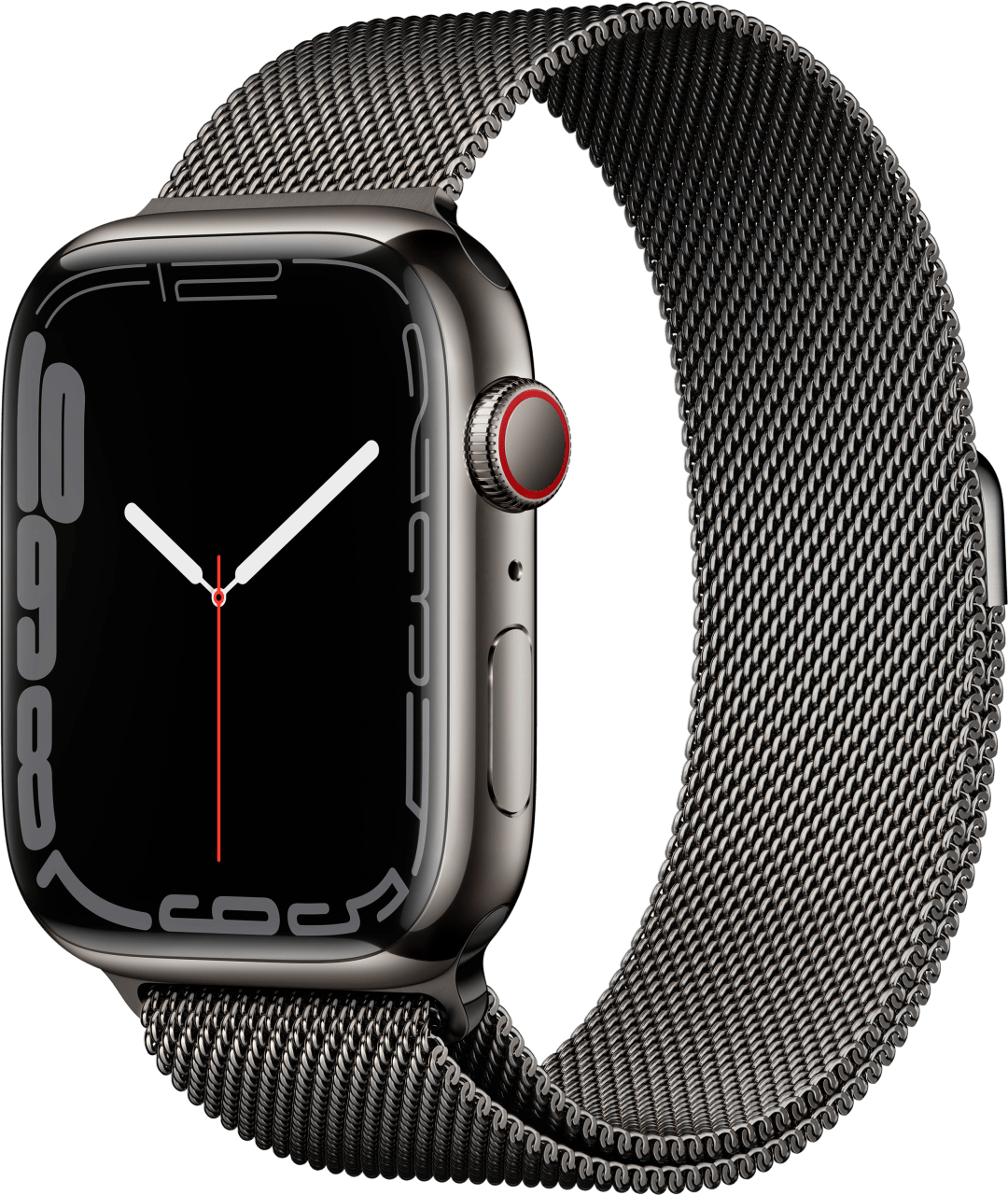 Graphit Apple Watch Series 7 GPS + Cellular, 45mm, Stainless Steel Case and Milanese Loop.1