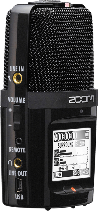 Schwarz Zoom H2N Tragbarer MP3-/Wellenrekorder.4
