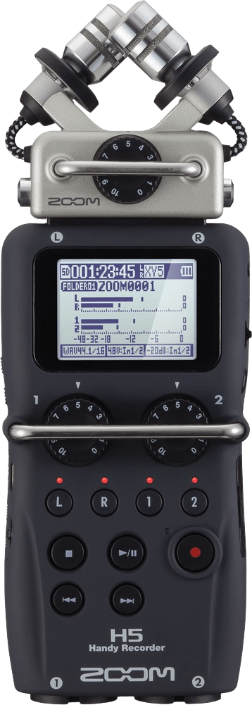 Negro Grabador portátil MP3 / Wave de Zoom H5.1