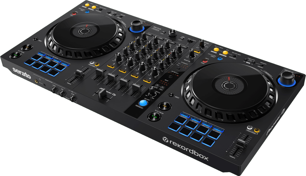 Negro Pioneer DJ DDJ-FLX6 Controlador de DJ profesional de 4 canales.2