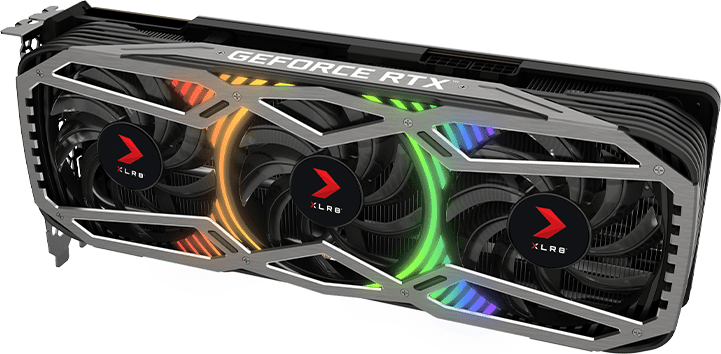 Schwarz PNY XLR8 Gaming REVEL EPIC-X RGB (LHR) GeForce RTX 3070 Grafikkarte.1