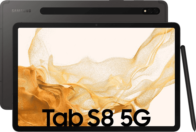Grau Samsung Tablet, Galaxy Tab S8 - 5G - Android 12 - 128GB.1