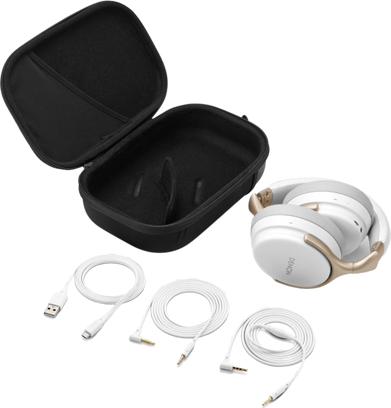Weiß Denon AH-GC25NC Geräuschunterdrückende Over-Ear Premium-Kopfhörer.3
