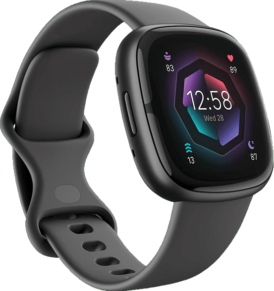 Shadow Gray Fitbit Sense 2 Smartwatch, Aluminiumgehäuse und Silikonarmband, 40mm.1