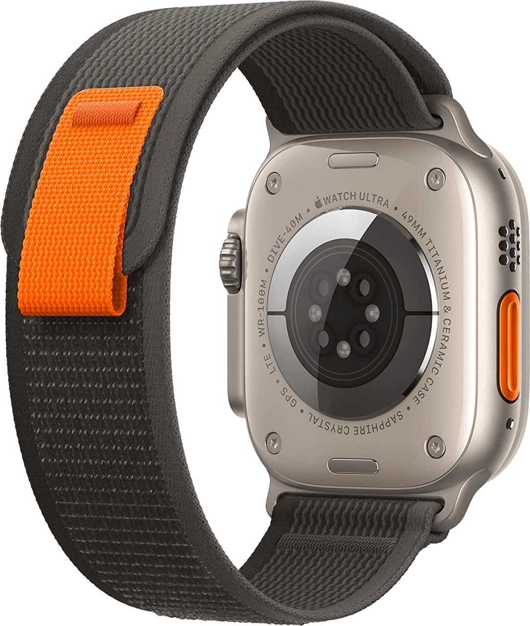 Schwarz/Grau Apple Watch Ultra GPS + Cellular, Silver Titanium Case and Trail Loop, S/M.3