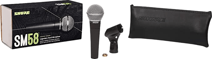 Schwarz Shure SM58 LC -Mikrofon.3