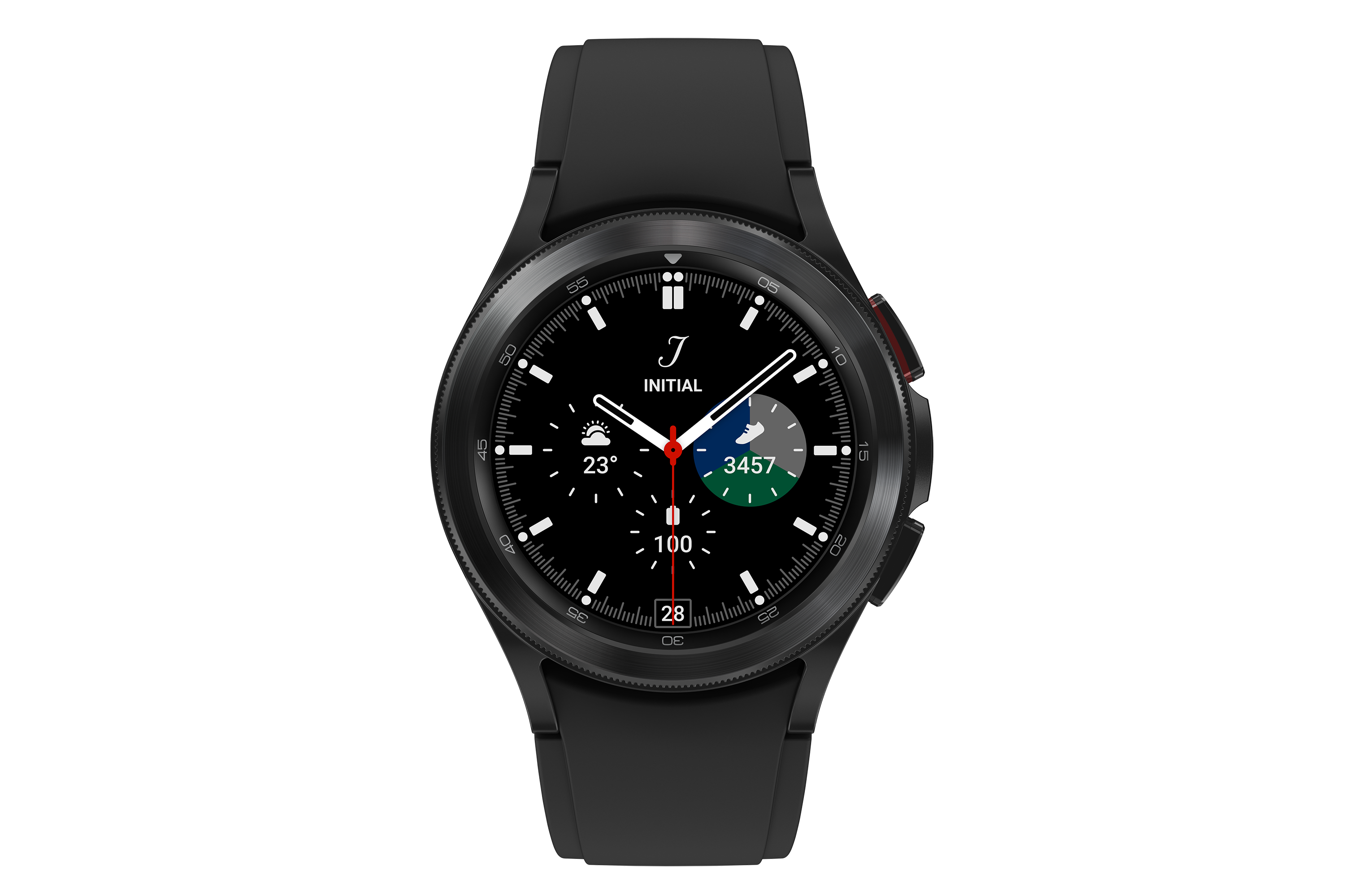 Black Samsung Galaxy Watch4 Classic LTE, Stainless steel case & Sport band, 42mm.2