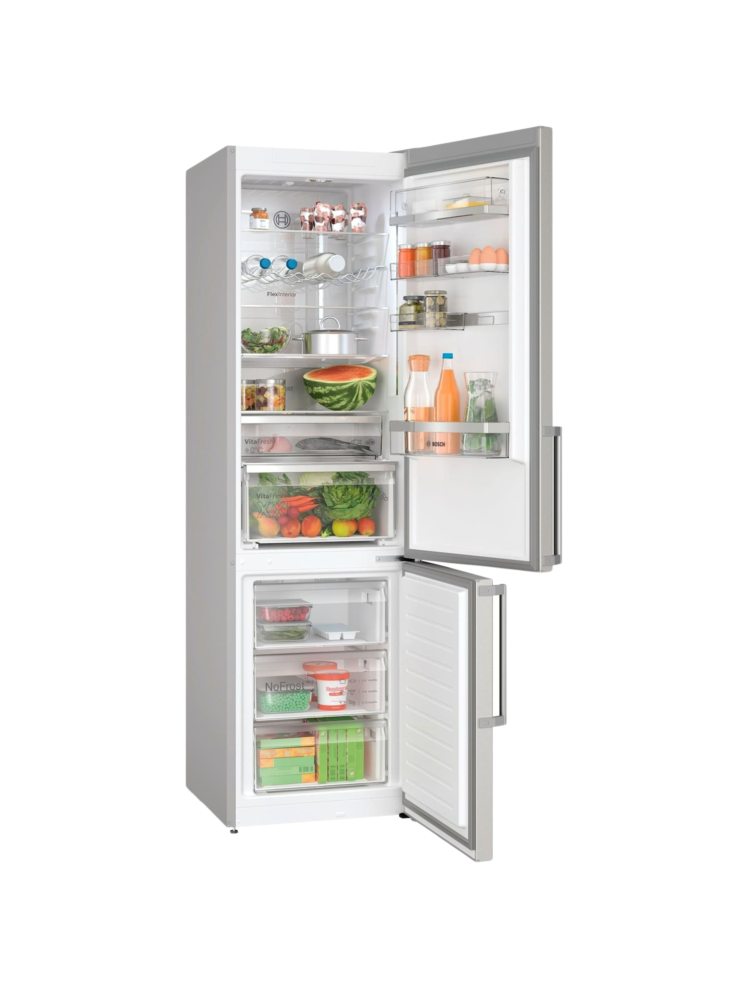 KGN86VIEA free-standing fridge-freezer with freezer at bottom