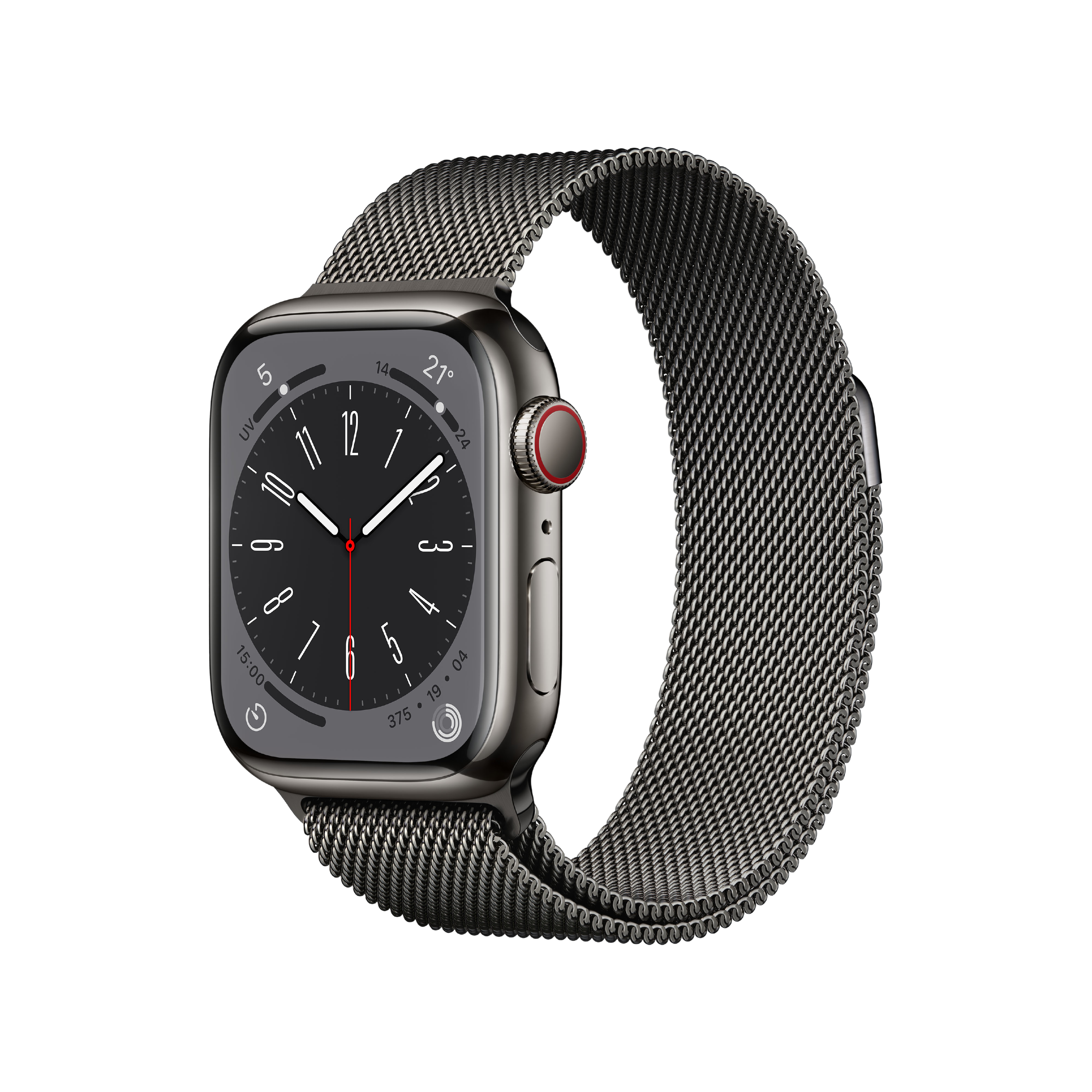 Apple Watch Series 8 GPS + Cellular, Edelstahlgehäuse, 41 mm 