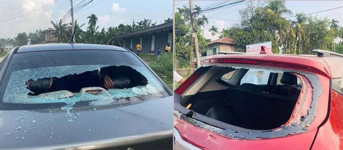 दुर्गा प्रसाईं समर्थकद्वारा एमाले कार्यकर्ताका गाडी तोडफोड