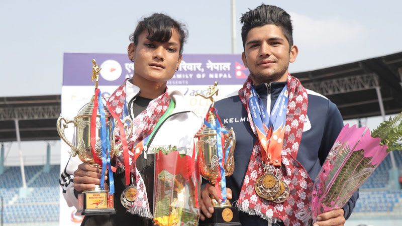 गोल्डेन एथलेटिक्स मिट प्रतियोगितामा तेज र निशा सर्वोत्कृष्ट