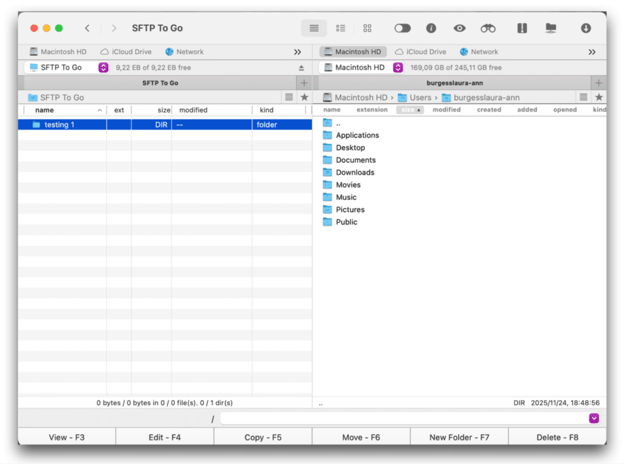 manage sftp like a local drive